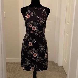 Black floral dress